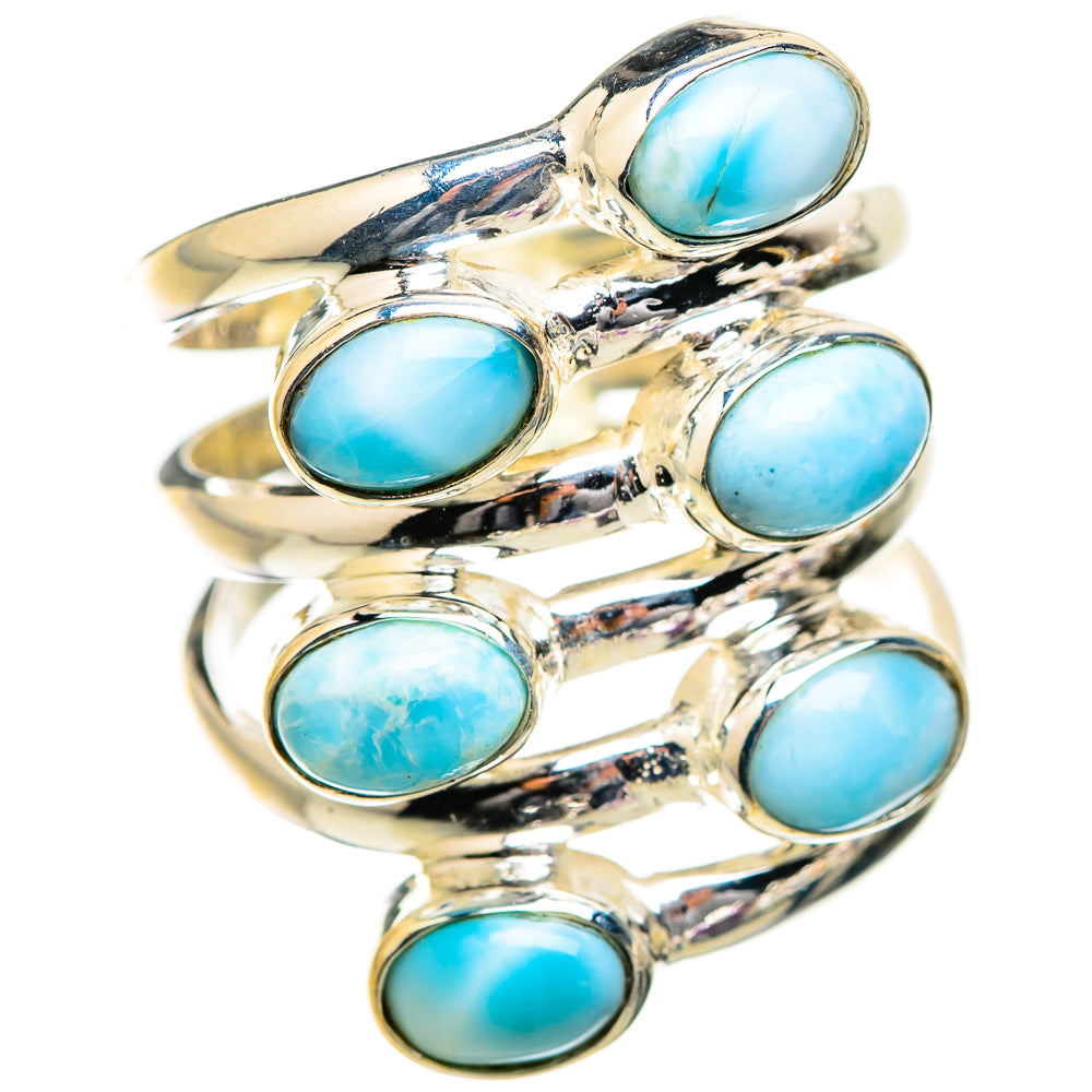 Larimar Rings handcrafted by Ana Silver Co - RING130479 - Photo 2