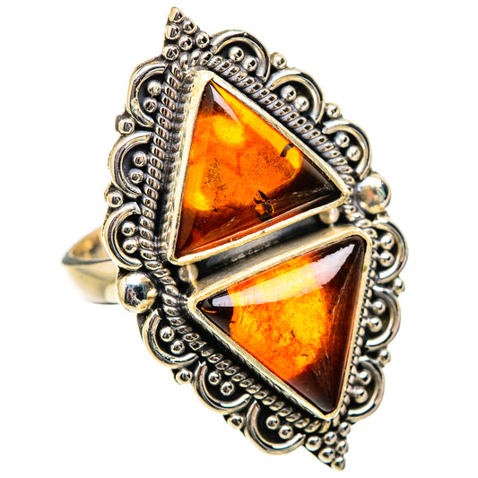 Baltic Amber Rings handcrafted by Ana Silver Co - RING130487 - Photo 2