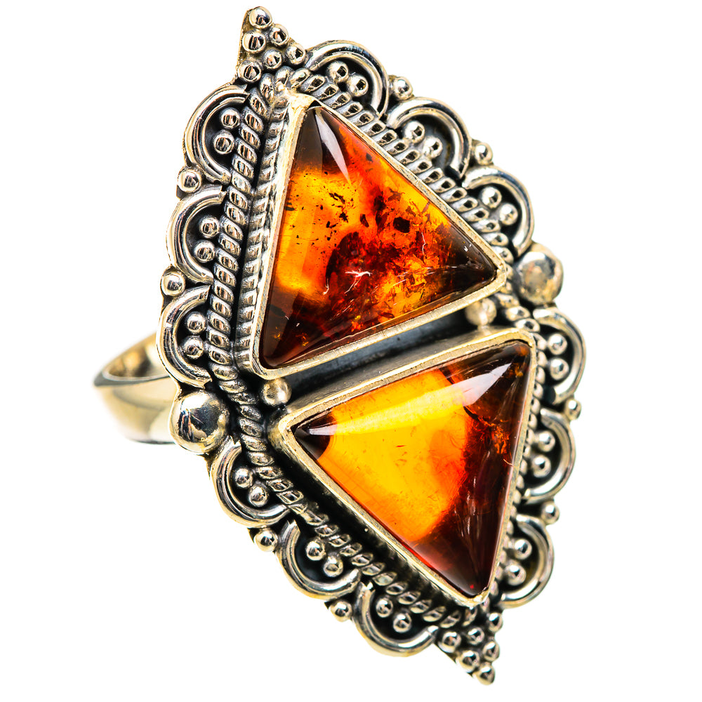Baltic Amber Rings handcrafted by Ana Silver Co - RING130513 - Photo 2