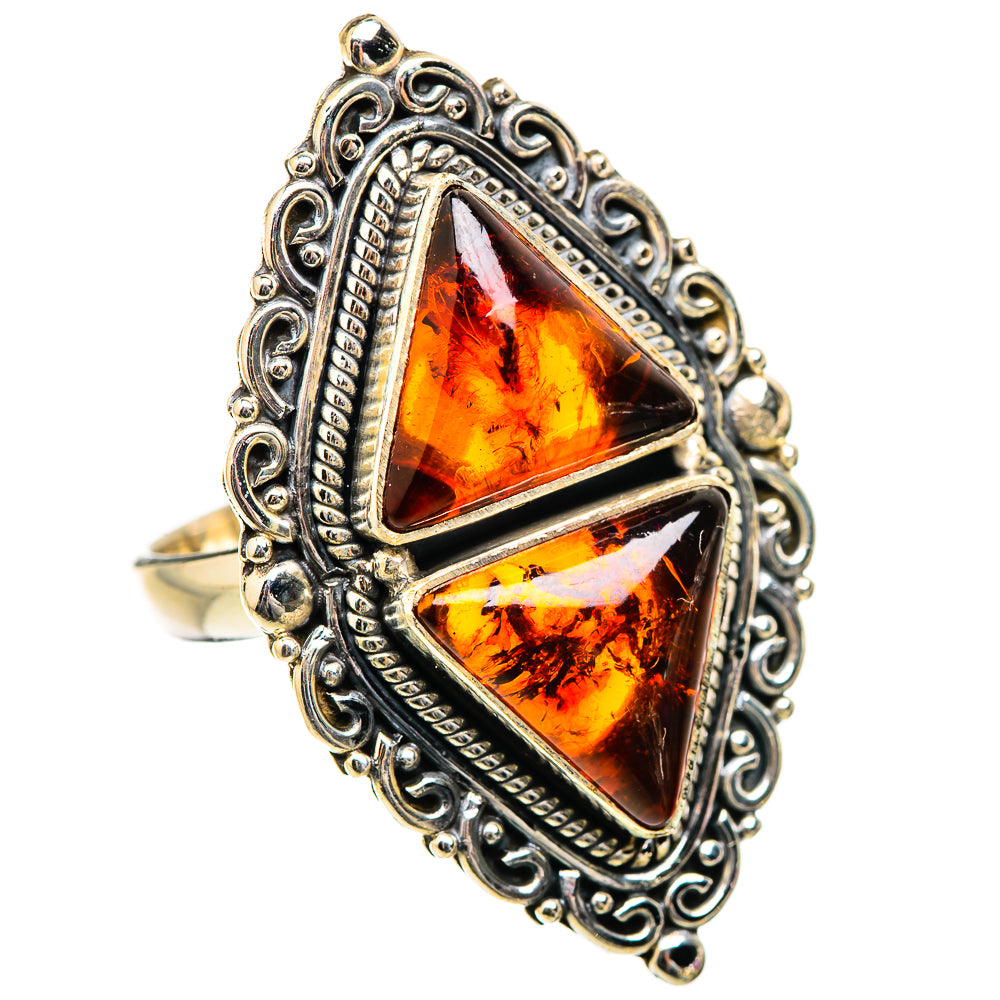Baltic Amber Rings handcrafted by Ana Silver Co - RING130514 - Photo 2