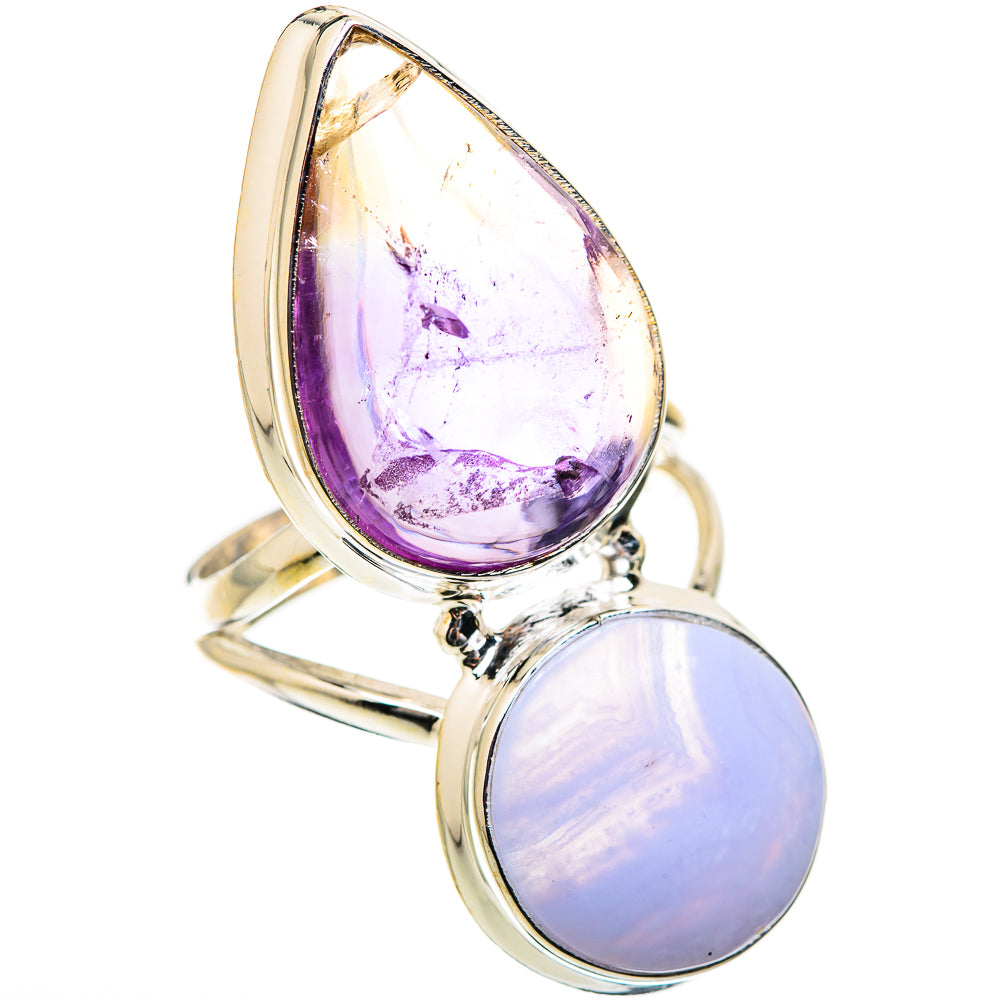 Blue Lace Agate Rings handcrafted by Ana Silver Co - RING130516 - Photo 2