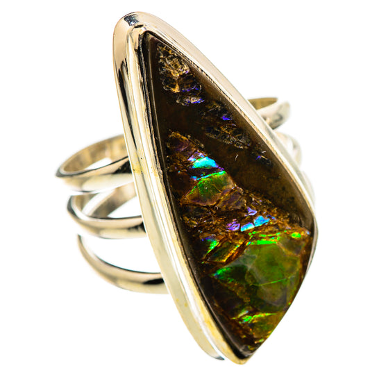 Ammolite Rings handcrafted by Ana Silver Co - RING130527 - Photo 2