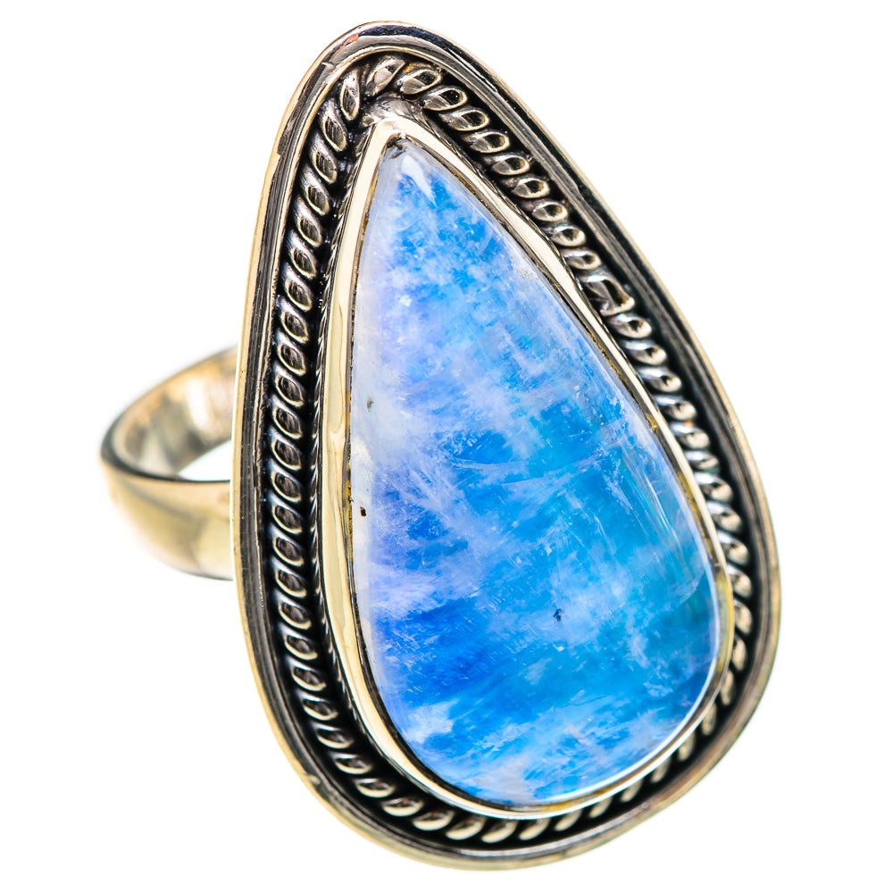Rainbow Moonstone Rings handcrafted by Ana Silver Co - RING130531 - Photo 2