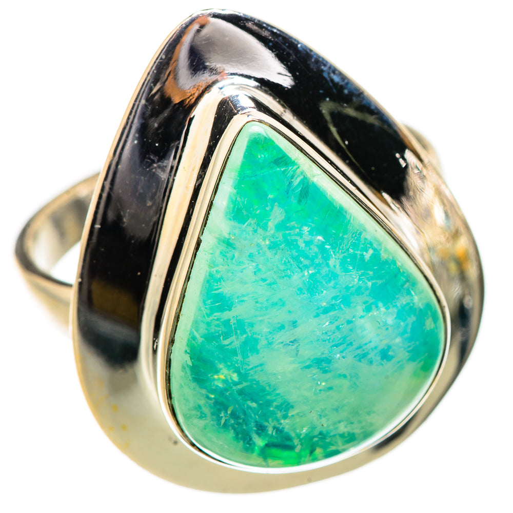 Green Moonstone Rings handcrafted by Ana Silver Co - RING130532 - Photo 2