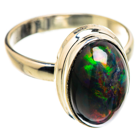 Black Opal Rings handcrafted by Ana Silver Co - RING130538 - Photo 2