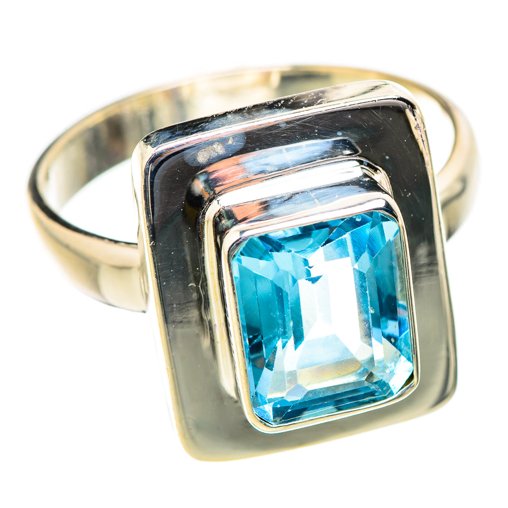 Blue Topaz Rings handcrafted by Ana Silver Co - RING130542 - Photo 2