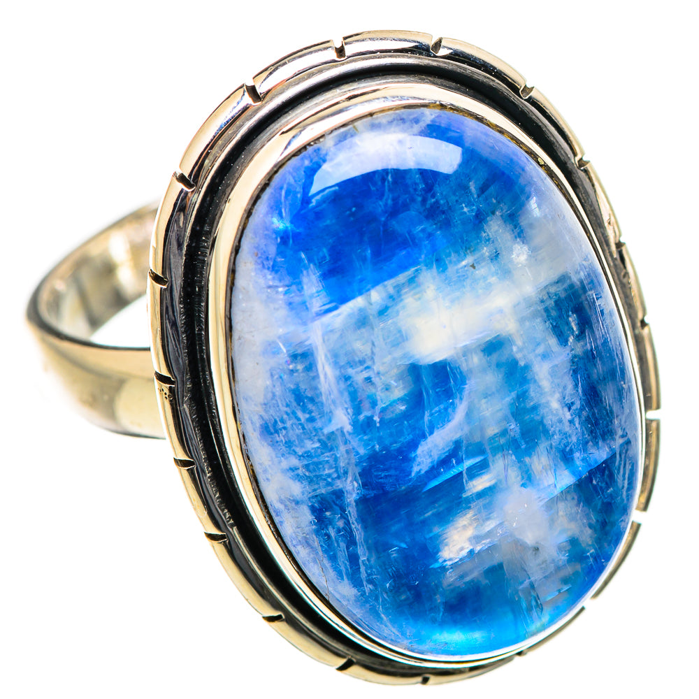 Rainbow Moonstone Rings handcrafted by Ana Silver Co - RING130543 - Photo 2