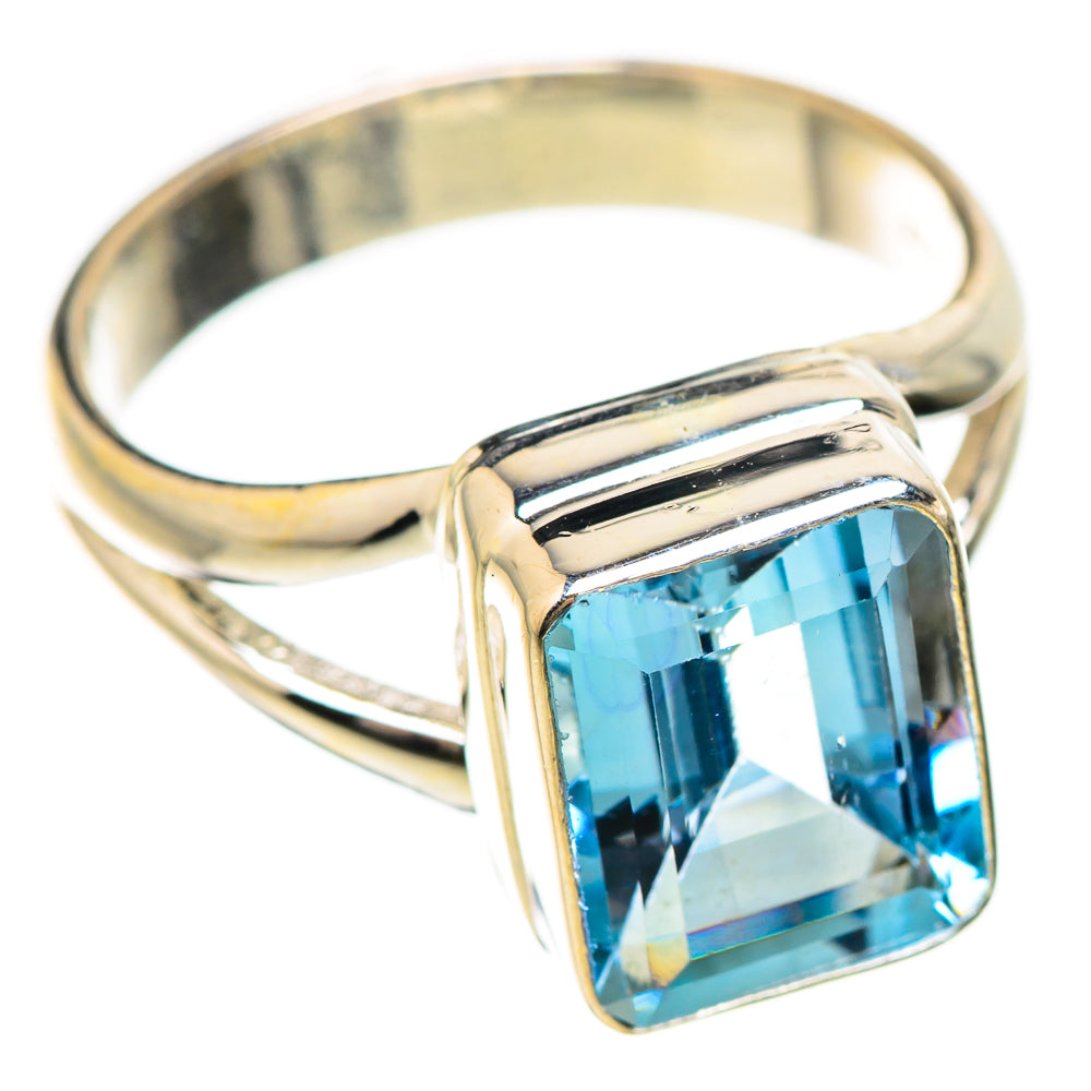 Blue Topaz Rings handcrafted by Ana Silver Co - RING130545 - Photo 2