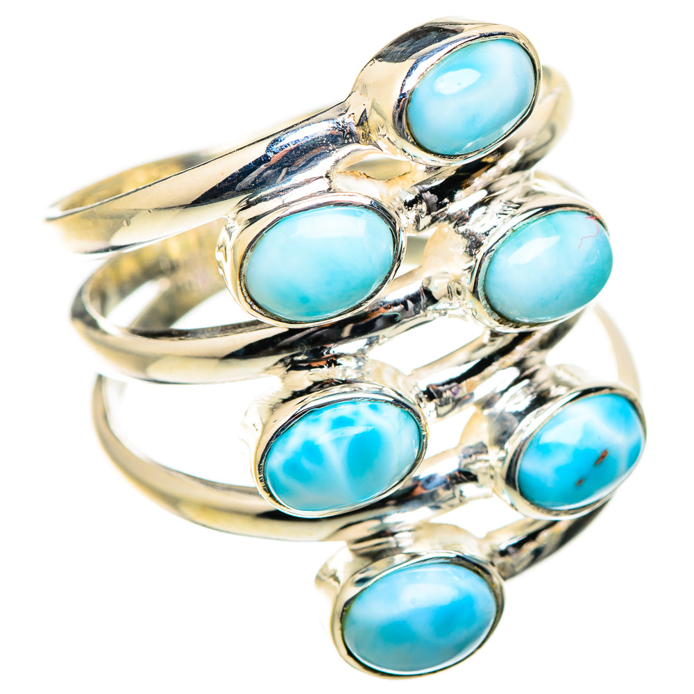 Larimar Rings handcrafted by Ana Silver Co - RING130547 - Photo 2
