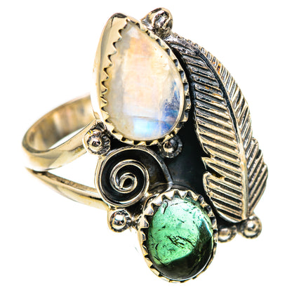 Rainbow Moonstone Rings handcrafted by Ana Silver Co - RING130550 - Photo 2