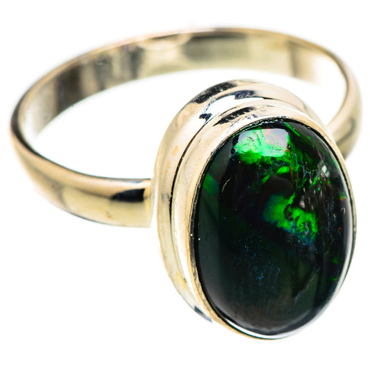 Black Opal Rings handcrafted by Ana Silver Co - RING130562 - Photo 2