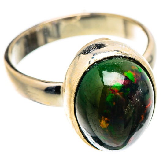 Black Opal Rings handcrafted by Ana Silver Co - RING130563 - Photo 2