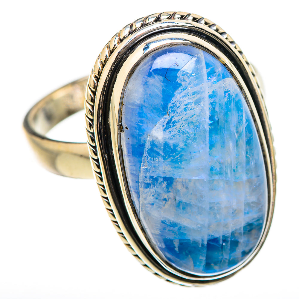 Rainbow Moonstone Rings handcrafted by Ana Silver Co - RING130570 - Photo 2
