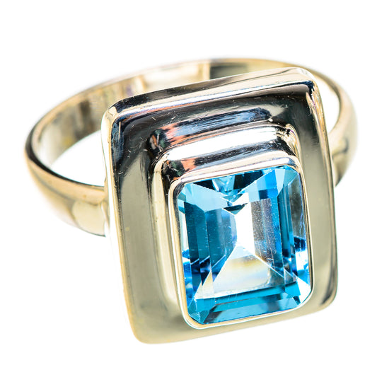 Blue Topaz Rings handcrafted by Ana Silver Co - RING130572 - Photo 2