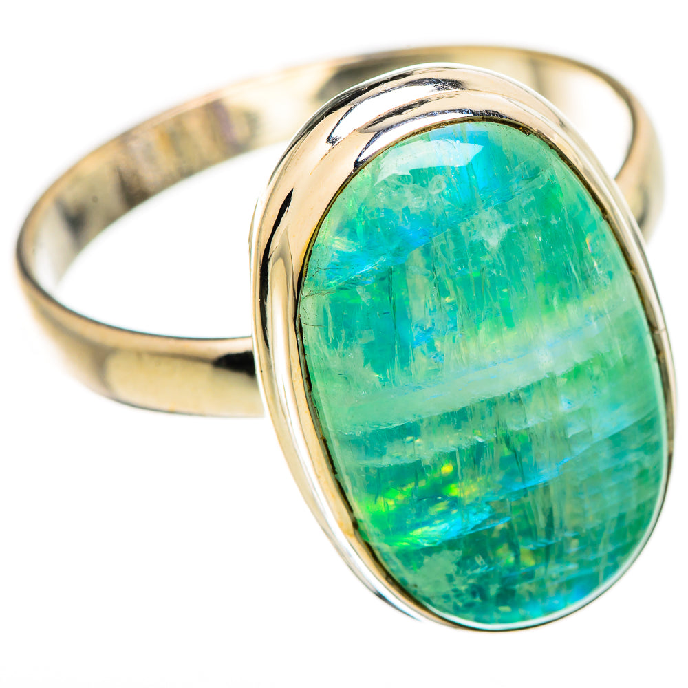 Green Moonstone Rings handcrafted by Ana Silver Co - RING130575 - Photo 2