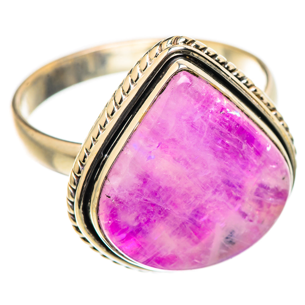Pink Moonstone Rings handcrafted by Ana Silver Co - RING130579 - Photo 2