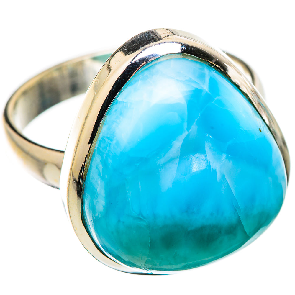Larimar Rings handcrafted by Ana Silver Co - RING130597 - Photo 2