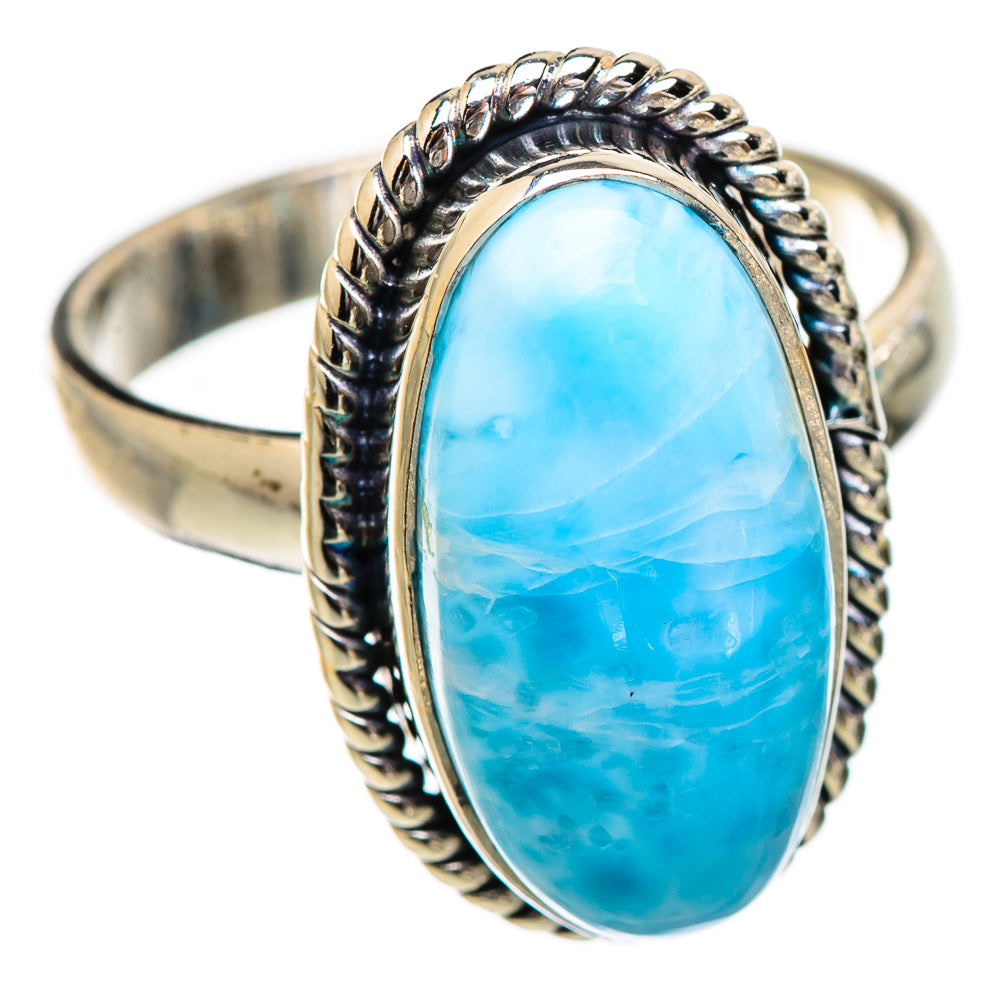 Larimar Rings handcrafted by Ana Silver Co - RING130600 - Photo 2