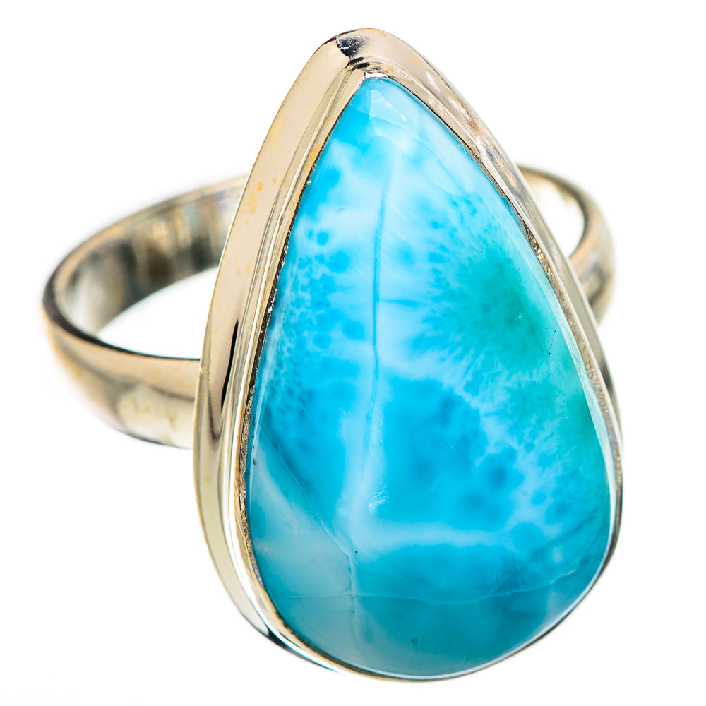 Larimar Rings handcrafted by Ana Silver Co - RING130601 - Photo 2