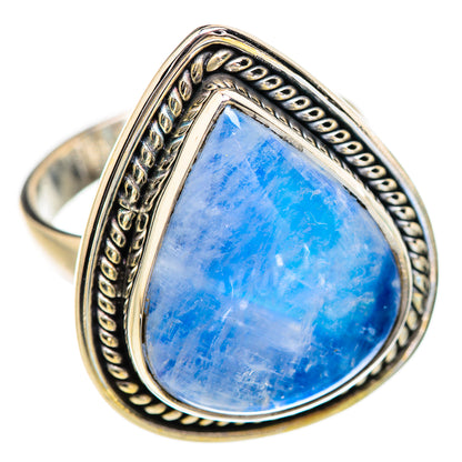 Rainbow Moonstone Rings handcrafted by Ana Silver Co - RING130602 - Photo 2