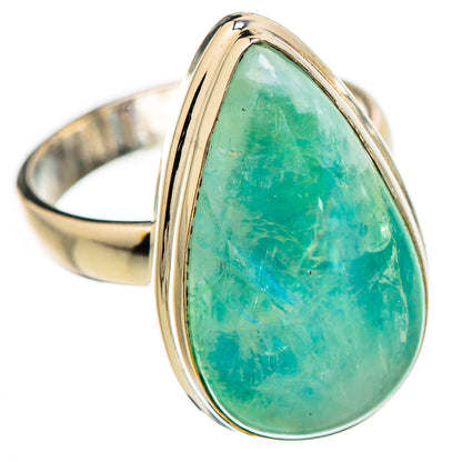 Green Moonstone Rings handcrafted by Ana Silver Co - RING130605 - Photo 2