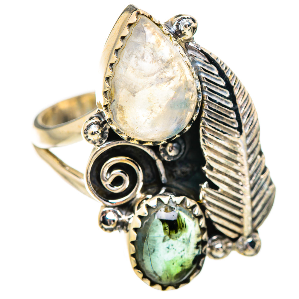 Rainbow Moonstone Rings handcrafted by Ana Silver Co - RING130606 - Photo 2