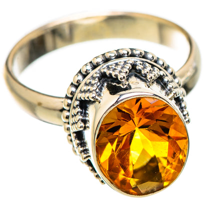 Mandarin Citrine Rings handcrafted by Ana Silver Co - RING130608 - Photo 2