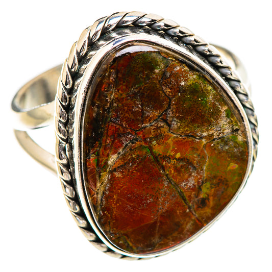 Ammolite Rings handcrafted by Ana Silver Co - RING130612 - Photo 2