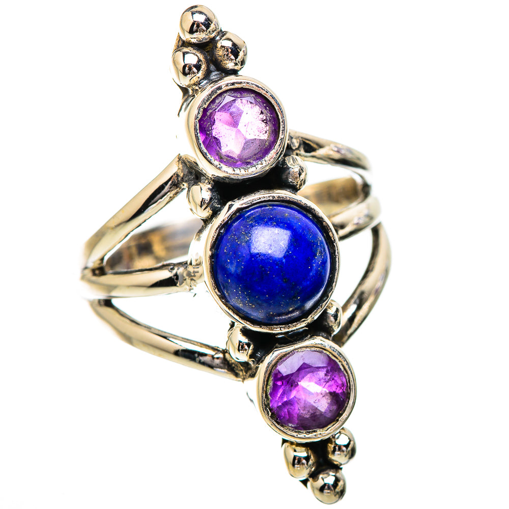 Lapis Lazuli Rings handcrafted by Ana Silver Co - RING130619 - Photo 2