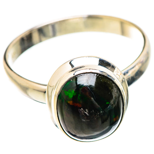 Black Opal Rings handcrafted by Ana Silver Co - RING130622 - Photo 2