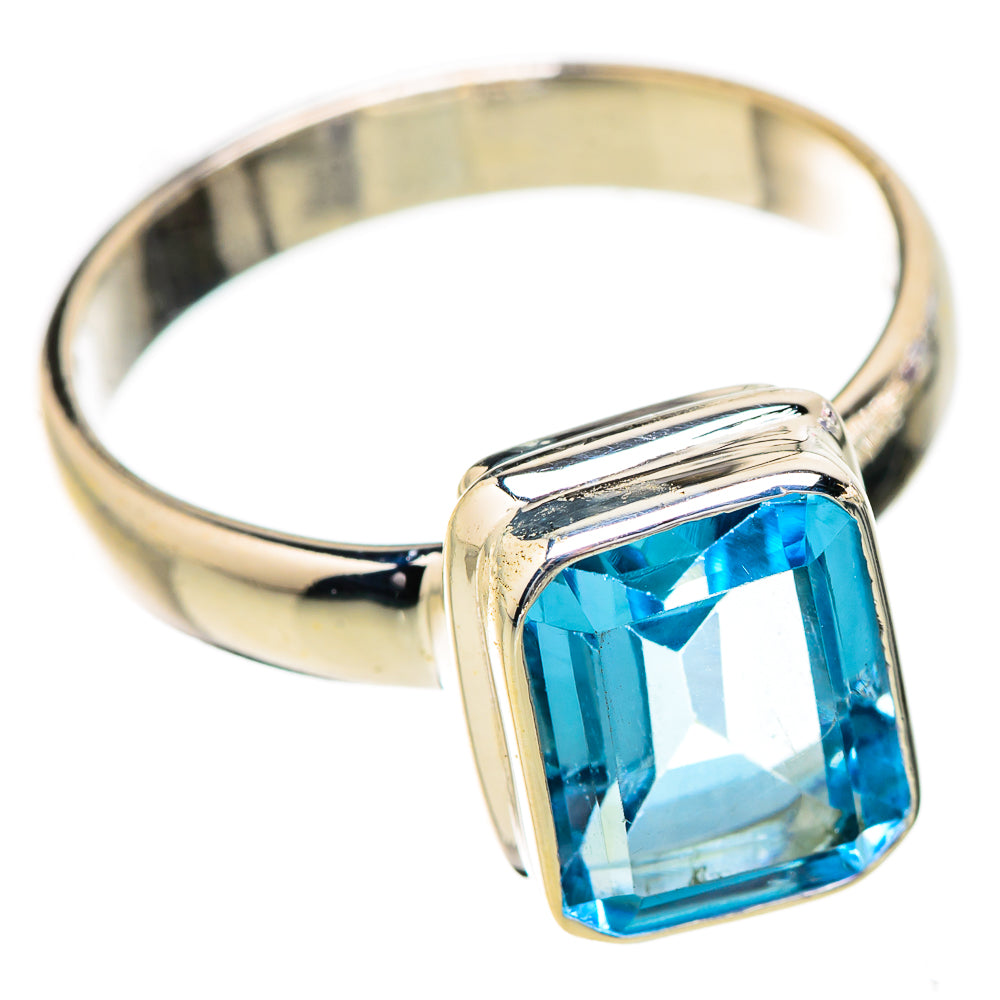 Blue Topaz Rings handcrafted by Ana Silver Co - RING130625 - Photo 2
