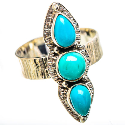 Sleeping Beauty Turquoise Rings handcrafted by Ana Silver Co - RING130627 - Photo 2