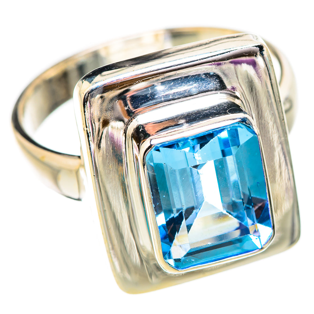 Blue Topaz Rings handcrafted by Ana Silver Co - RING130628 - Photo 2