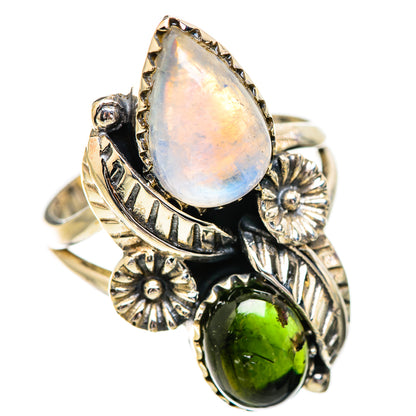 Rainbow Moonstone Rings handcrafted by Ana Silver Co - RING130637 - Photo 2