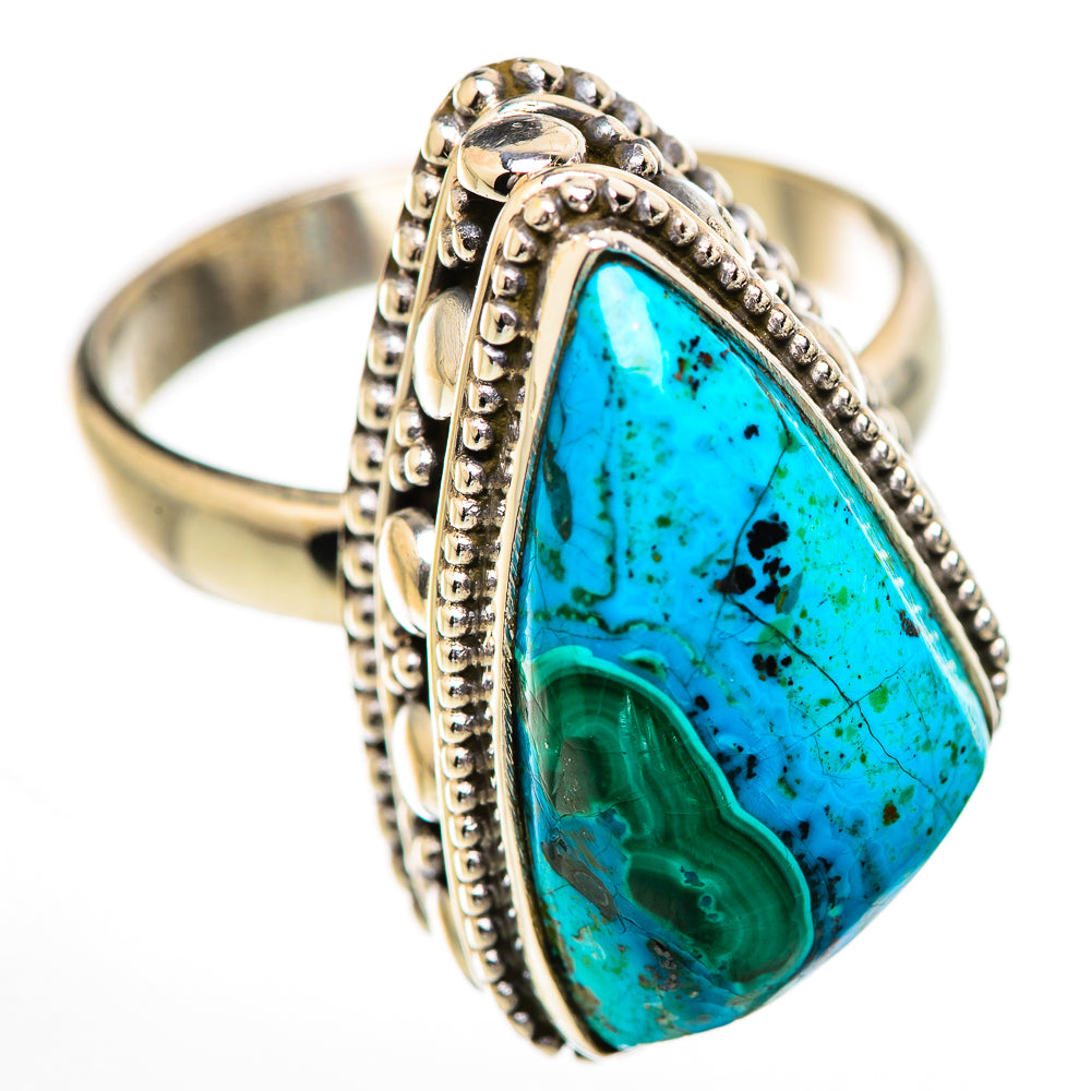 Malachite In Chrysocolla Rings handcrafted by Ana Silver Co - RING130648 - Photo 2