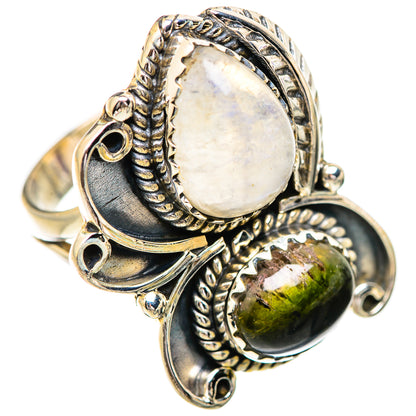 Rainbow Moonstone Rings handcrafted by Ana Silver Co - RING130652 - Photo 2