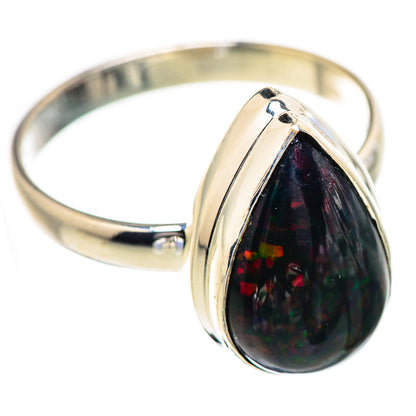 Black Opal Rings handcrafted by Ana Silver Co - RING130653 - Photo 2
