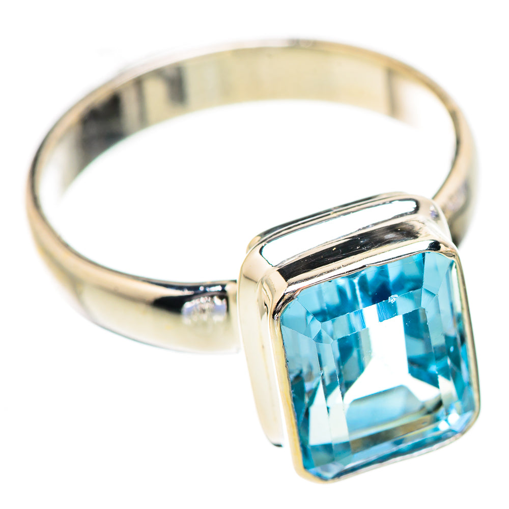 Blue Topaz Rings handcrafted by Ana Silver Co - RING130657 - Photo 2