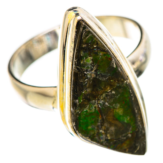 Ammolite Rings handcrafted by Ana Silver Co - RING130666 - Photo 2