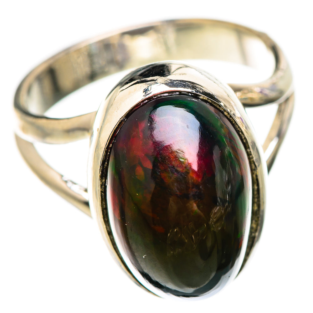 Black Opal Rings handcrafted by Ana Silver Co - RING130686 - Photo 2