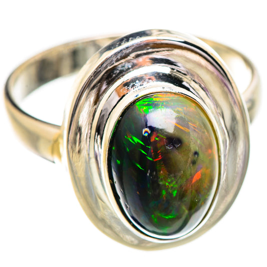 Black Opal Rings handcrafted by Ana Silver Co - RING130687 - Photo 2