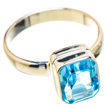 Blue Topaz Rings handcrafted by Ana Silver Co - RING130693 - Photo 2