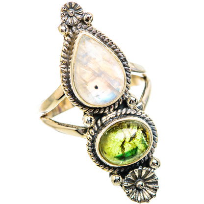 Rainbow Moonstone Rings handcrafted by Ana Silver Co - RING130701 - Photo 2