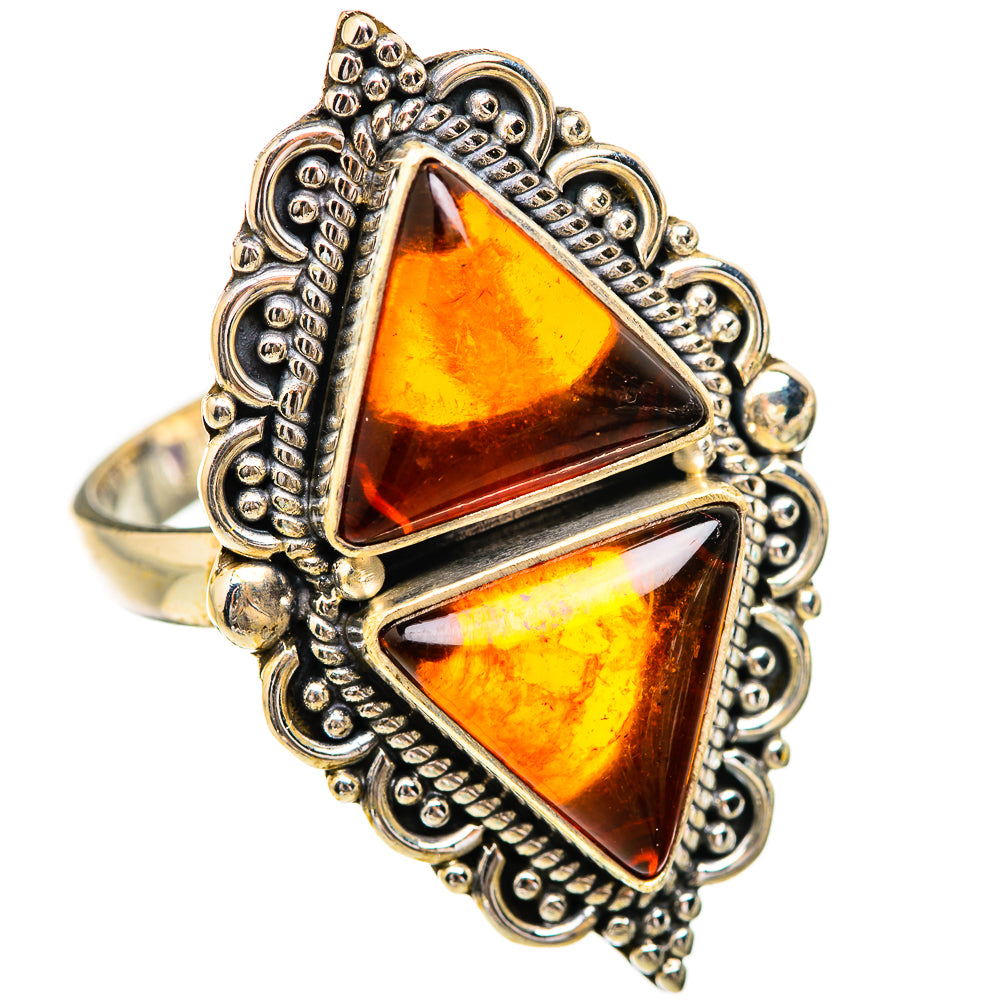Baltic Amber Rings handcrafted by Ana Silver Co - RING130706 - Photo 2