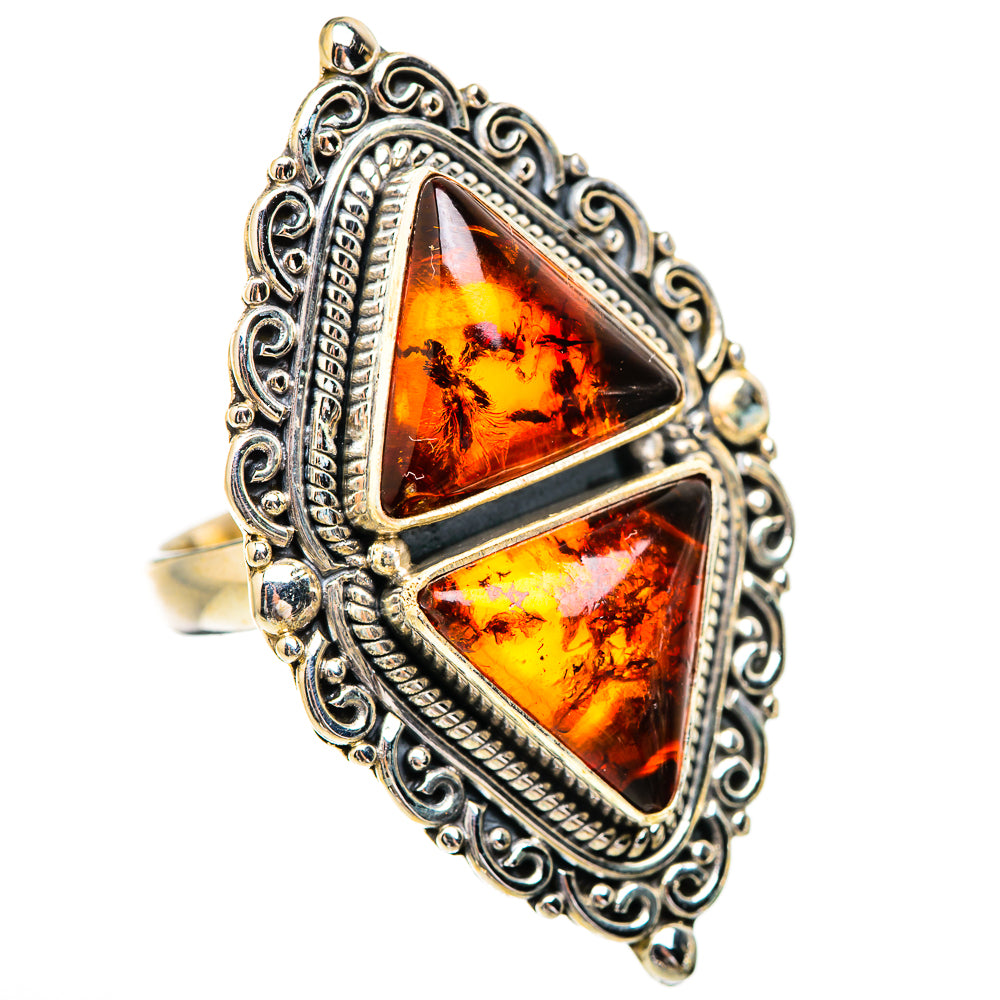 Baltic Amber Rings handcrafted by Ana Silver Co - RING130707 - Photo 2