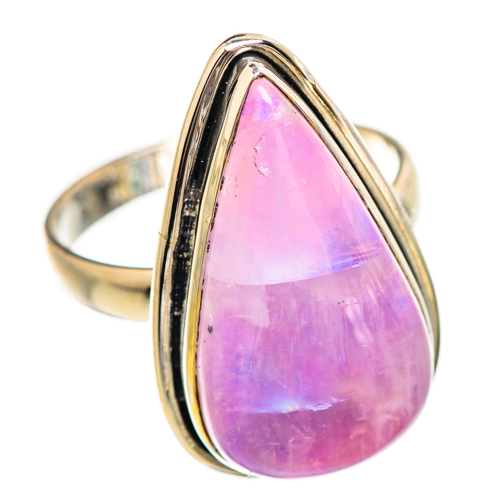 Pink Moonstone Rings handcrafted by Ana Silver Co - RING130708 - Photo 2