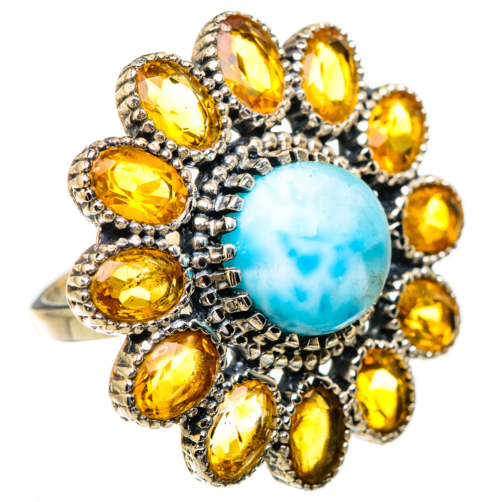 Larimar Rings handcrafted by Ana Silver Co - RING130720 - Photo 2