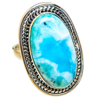 Larimar Rings handcrafted by Ana Silver Co - RING130725 - Photo 2