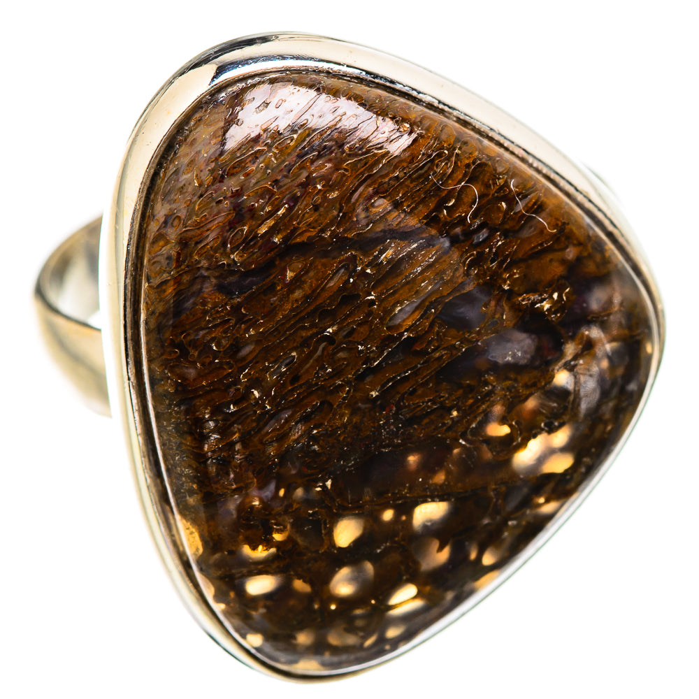 Dinosaur Bone Rings handcrafted by Ana Silver Co - RING130728 - Photo 2