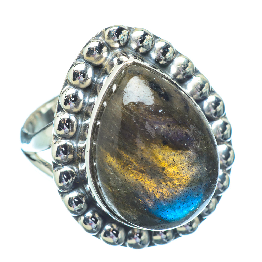 Labradorite Rings handcrafted by Ana Silver Co - RING13072
